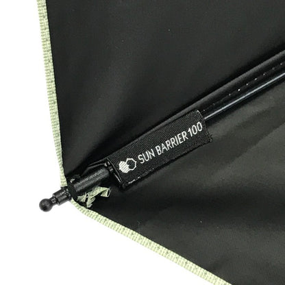 サンバリア100 折りたたみ日傘 完全遮光 3段折 SUN BARRIER 無地 パステルカラー グリーン 中古 T1