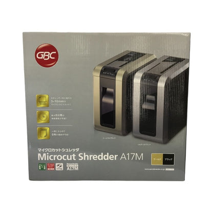 アコブランズジャパン マイクロカットシュレッダー ゴールドブラック A4サイズ CD/カード細断可 GSHA17M-GB 中古 T1
