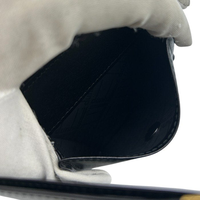 dunhill ダンヒル 財布 メンズ 2つ折り レザー ブラック 本革 ブランド ミニ コンパクト 小銭入れ カード入れ 中古 W４