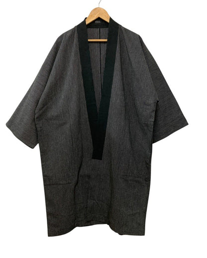 臼井織布 伊勢木綿の長半纏 フリーサイズ メンズ 中古 D4