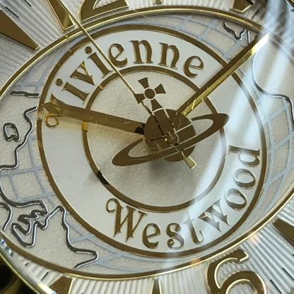Vivienne Westwood ヴィヴィアンウエストウッド 腕時計 レディース クォーツ アナログ ワールドオーブ メッシュベルト シルバー/ゴールド VW-7565 中古 T1