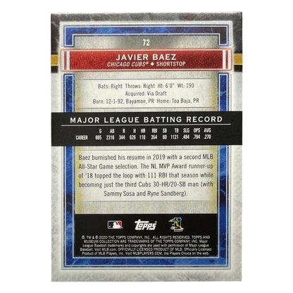 TOPPS MLBカード MUSEUM COLLECTION JAVIER BAEZ CHICAGO CUBS /50 #72 中古 IT2
