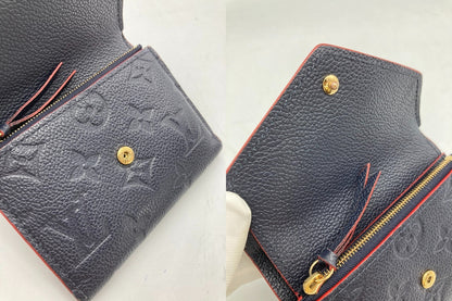 LOUIS VUITTON ルイヴィトン モノグラム・アンプラント ポルトフォイユヴィクトリーヌ マリーヌルージュ 三つ折り財布 M64577 中古 D4