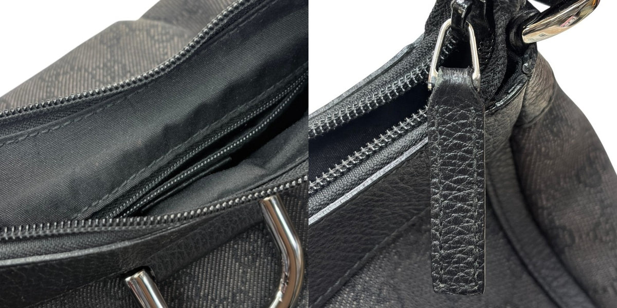 GUCCI グッチ GGキャンバス ショルダーバッグ レディース ブラック/グレー 265692 ブランド 鞄 レディース 小さめ 中古 W４