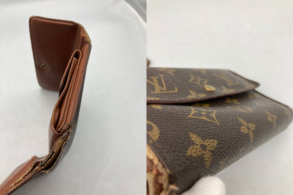 LOUIS VUITTON ルイヴィトン モノグラム ポルトトレゾール・エテュイ・パピエ 三つ折り財布 M61202 中古 D4