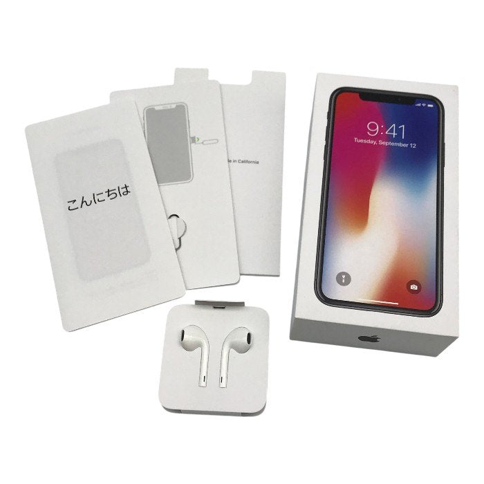 Apple iPhone X 256GB スマートフォン 4G SIMロック解除済み ワイヤレス充電 スペースグレイ MQC12J/A 中古 T1