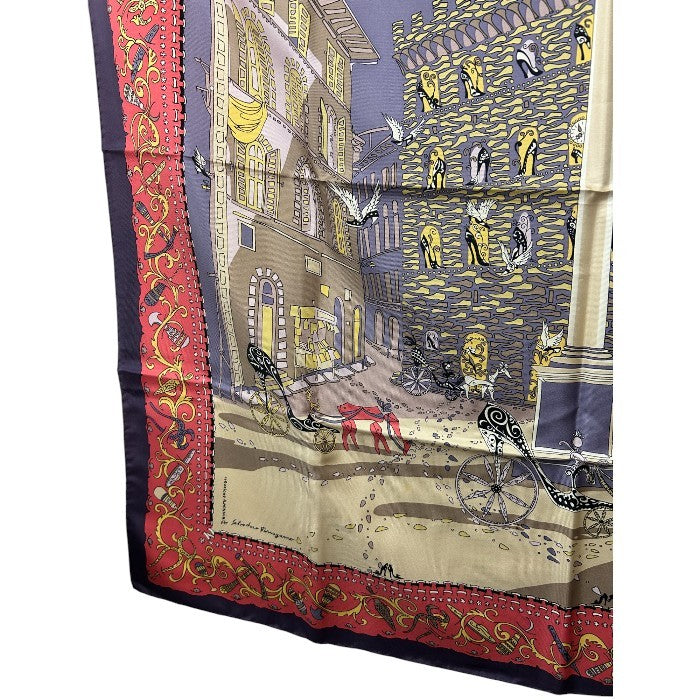 サルヴァトーレフェラガモ スカーフ スピー二・フェローニ宮殿 Salvatore Ferragamo レディース 服飾 ブランド 中古 W４