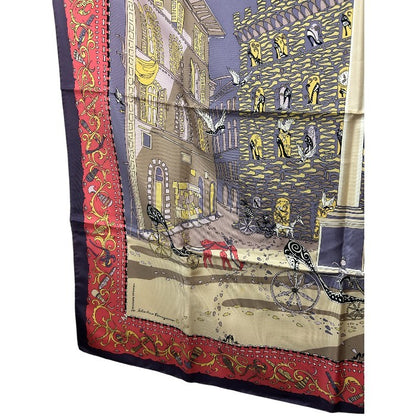 サルヴァトーレフェラガモ スカーフ スピー二・フェローニ宮殿 Salvatore Ferragamo レディース 服飾 ブランド 中古 W４