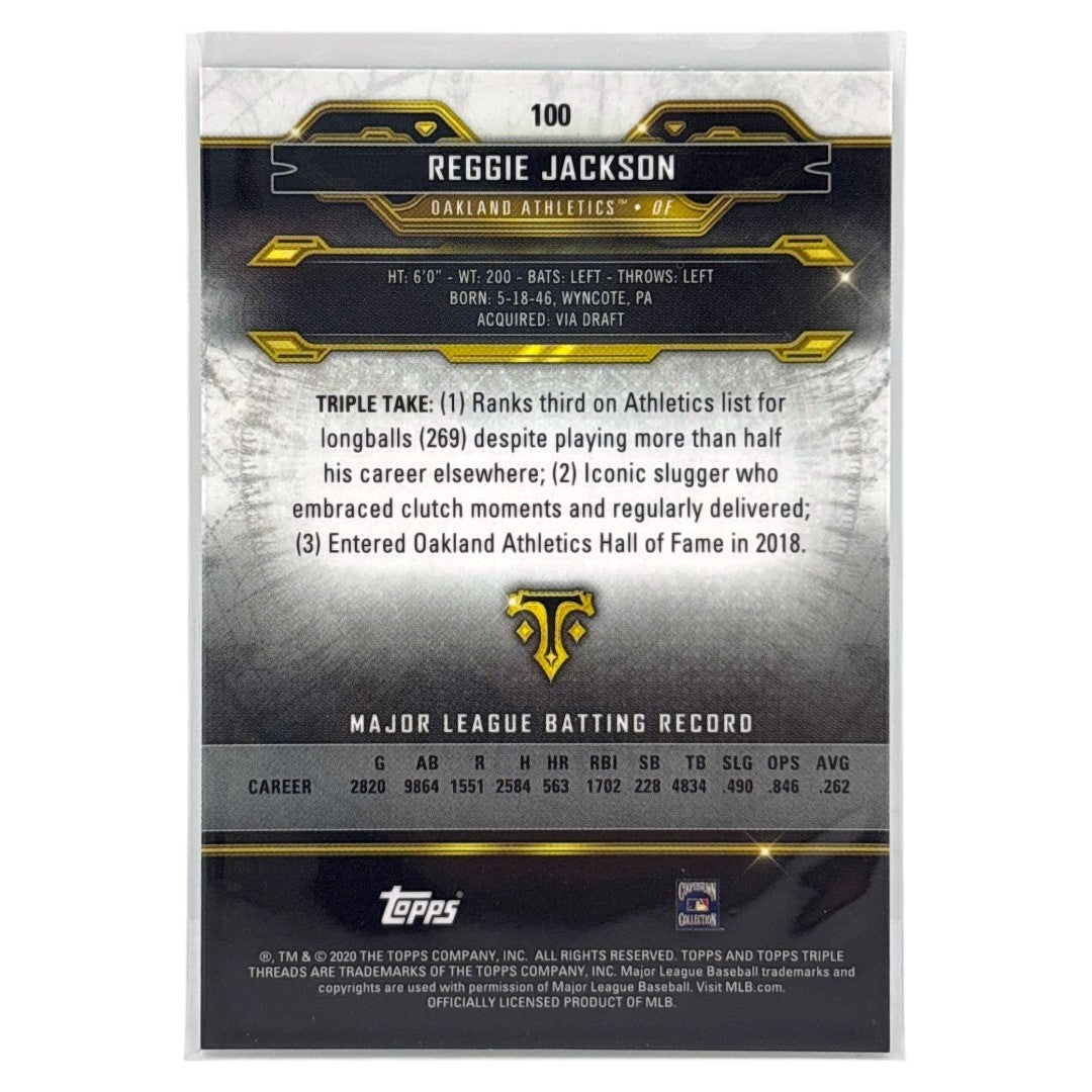 TOPPS MLBカード TRIPLE THREADS REGGIE JACKSON OAKLAND ATHLETICS /275 #100 中古 IT1