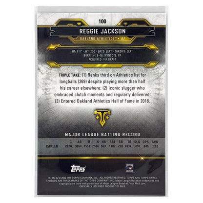 TOPPS MLBカード TRIPLE THREADS REGGIE JACKSON OAKLAND ATHLETICS /275 #100 中古 IT1