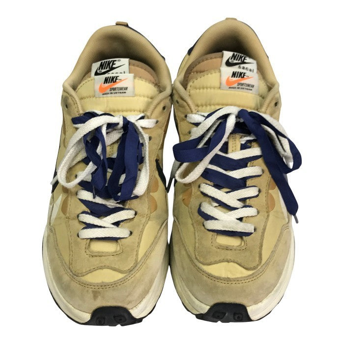NIKE × SACAI ヴェイパーワッフル スニーカー メンズ ローカット コラボ VAPORWAFFLE ベージュ/ネイビー/ホワイト 27.5cm DD1875-200 中古 T1