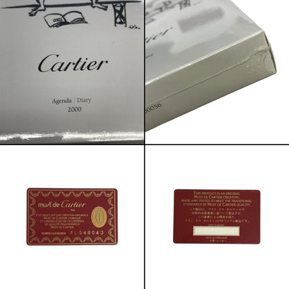 CARTIER カルティエ パシャ 手帳カバー ユニセックス レザー システム手帳 B6サイズ ブラック 中古 T1