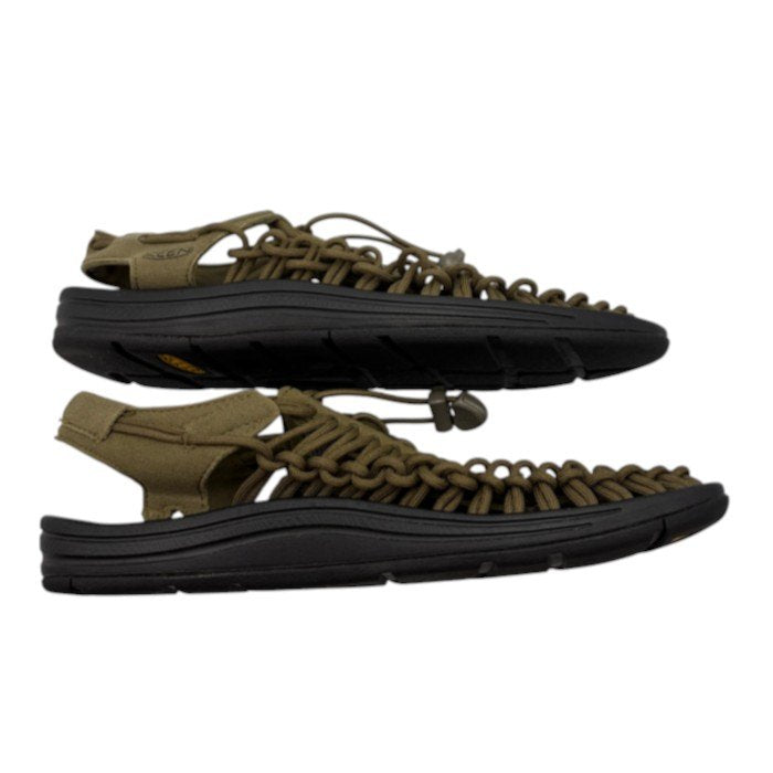 KEEN キーン UNEEK ユニーク ダークオリーブ サンダル 27cm 1023381 メンズ 夏 オープンエア・スニーカー 靴 シューズ 中古 W４