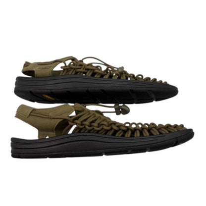 KEEN キーン UNEEK ユニーク ダークオリーブ サンダル 27cm 1023381 メンズ 夏 オープンエア・スニーカー 靴 シューズ 中古 W４