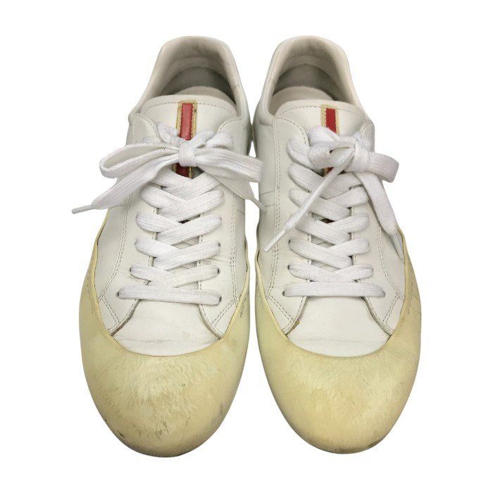 PRADA SPORT プラダ スポーツ スニーカー メンズ ローカット レザー レースアップ ホワイト 8サイズ 4E2515 中古 T1