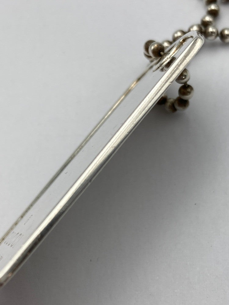 GUCCI グッチ ドッグタグ プレート ネックレス シルバー925 中古 D4