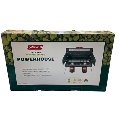 コールマン パワーハウス 2バーナー アウトドア コンロ JCM-S201A コールマン キャンプ 2口 折り畳み ポータブル 中古 R1