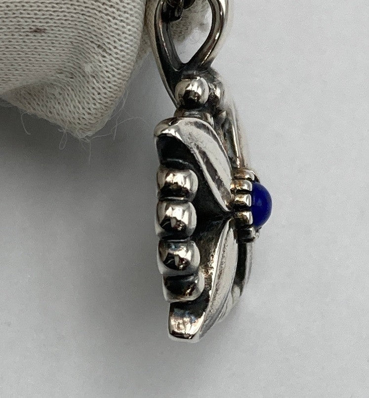 GEORG JENSEN ジョージジェンセン 1998年 ヘリテージ イヤーネックレス SV925 ラピスラズリ 中古 D4