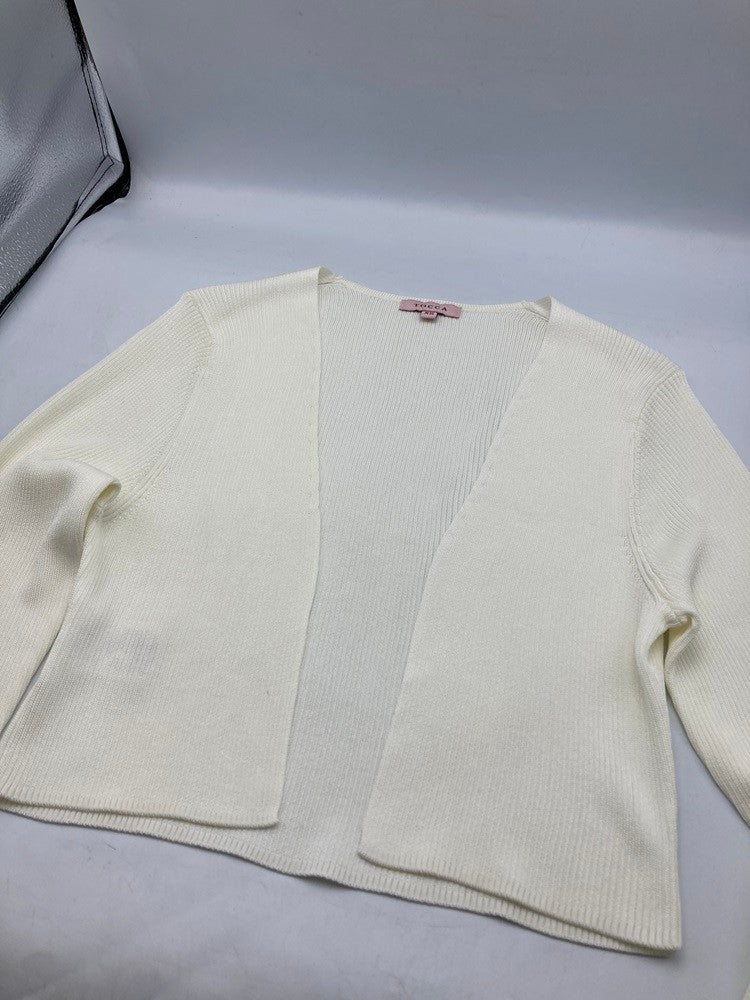 TOCCA トッカ エコファー付き ボレロ カーディガン 488445 サイズXS ホワイト 中古 D4