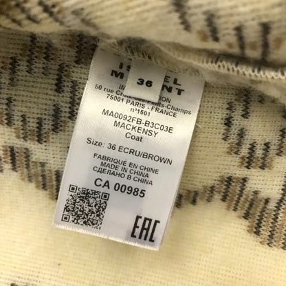 ISABEL MARANT ETOILE イザベルマラン MACKENSY ジャケット レディース コート フリース ボア ジップアップ ベージュ/ブラウン 36サイズ MA0092FB-B3C03E 中古 T1