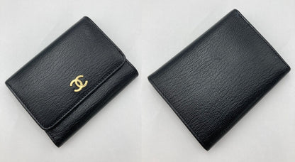 CHANEL シャネル レザー 3つ折り財布 中古 D4