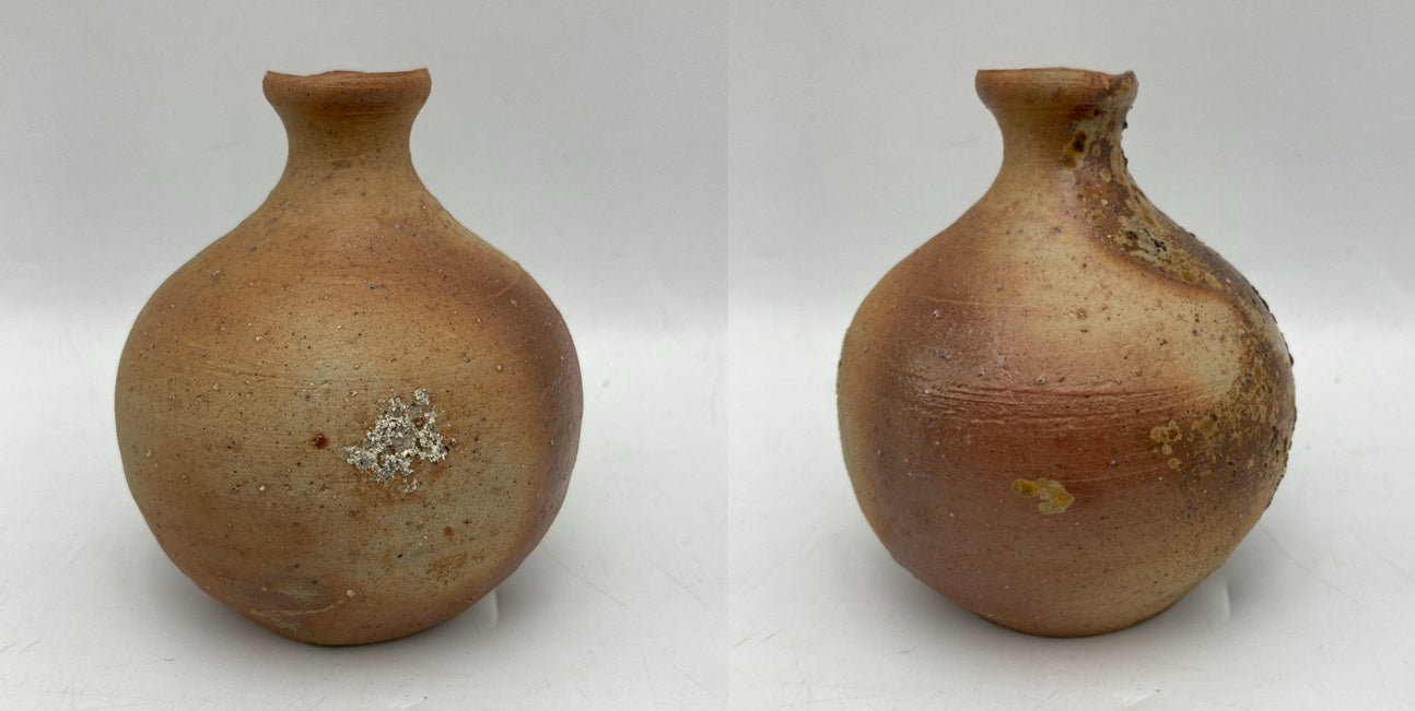 備前焼 岡山県重要無形文化財保持者 藤原建 備前小徳利 中古 D4