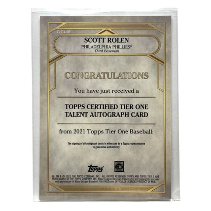 TOPPS MLBカード TIER ONE SCOTT ROLEN PHILLIES 251/300 #TITA-SR 中古 IT2