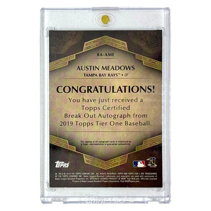 TOPPS MLBカード TIER ONE AUSTIN MEADOWS TAMPA BAY RAYS 1/1 #BA-AME 中古 IT1