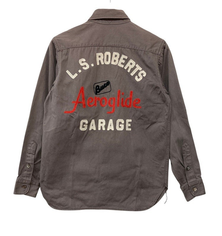 The Real McCoy’s BUCO ザ リアルマッコイズ ブコ ワッペン ワークシャツ サイズ15 メンズ 中古 D4
