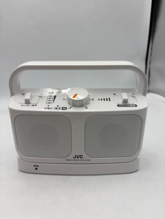 JVC SP-A850-W テレビ用ワイヤレススピーカー みみ楽シリーズ ホワイト スピーカー お年寄り コンパクト 中古 W４