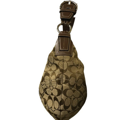 COACH コーチ ワンショルダーバッグ レディース オールシーズン シグネチャー ベージュ ブラウン バッグ 10075 中古 N1