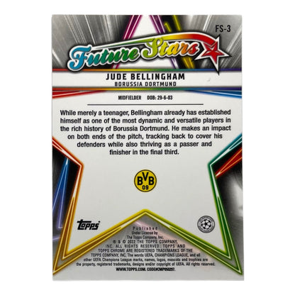 TOPPS サッカーカード CHROME JUDE BELLINGHAM BORUSSIA DORTMUND #FS-3 中古 IT2