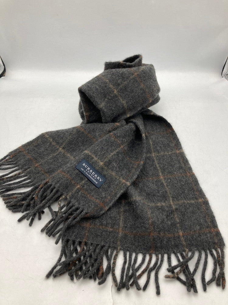 BURBERRY LONDON バーバリーロンドン カシミヤ100％ チェックマフラー 中古 D4