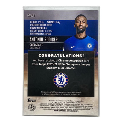 TOPPS サッカーカード STADIUM CLUB CHROME ANTONIO RUDIGER CHELSEA #CA-AR 中古 IT2
