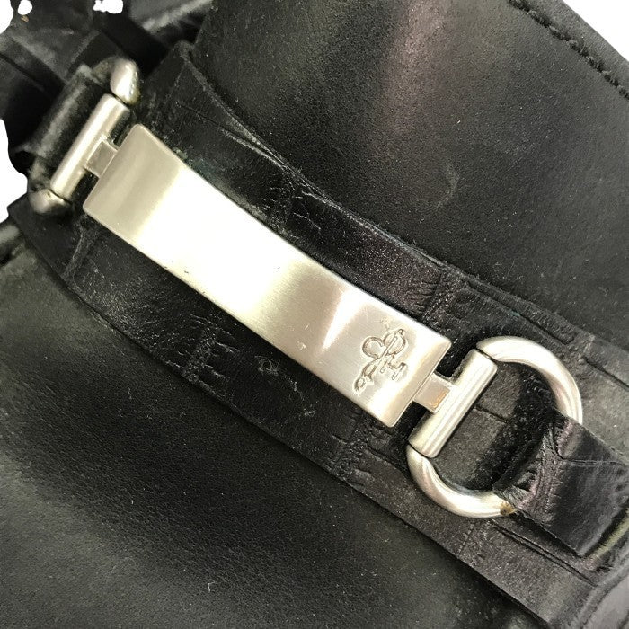 COLE HAAN コールハーン ドライビングシューズ メンズ レザー ビットローファー ブラック 7.5サイズ C11397 中古 T1