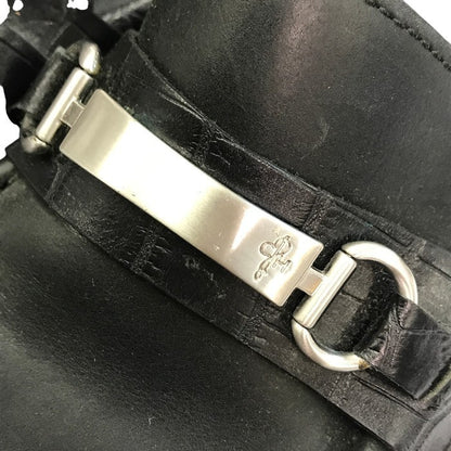 COLE HAAN コールハーン ドライビングシューズ メンズ レザー ビットローファー ブラック 7.5サイズ C11397 中古 T1