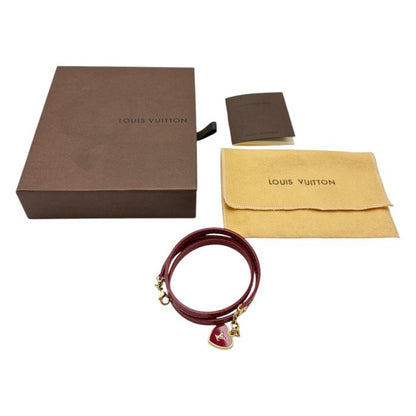 LOUIS VUITTON ルイヴィトン ブラスレ コミット ブレスレット レディース ヴェルニ エナメル ハート ロゴ ゴールド金具 レッド M6625F アクセサリー ブランド おしゃれ かわいい 中古 W４