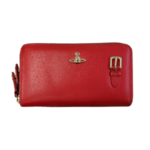 Vivienne Westwood ヴィヴィアン・ウェストウッド SAFFIANO 財布 レディース ポシェット ショルダーウォレット 51050026 RED 18SS レッド 中古 T1