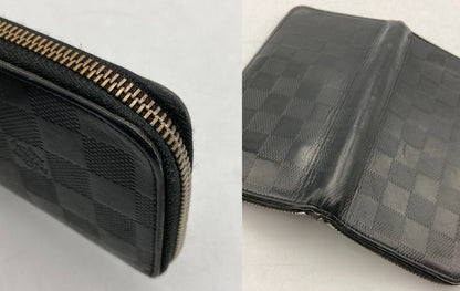LOUIS VUITTON ルイヴィトン ダミエ アンフィニ ポルトフォイユヴァスコ ラウンドファスナー 長財布  N63300 中古 D4