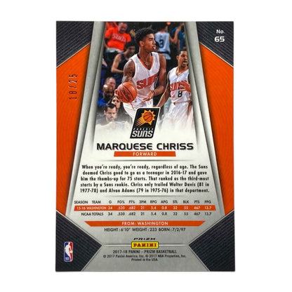 PANINI NBAカード PRIZM MARQUESE CHRISS PHOENIX SUNS /25 #65 中古 IT2