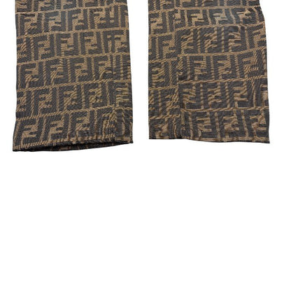 FENDI フェンディ ズッカ パンツ レディース 27インチ ボトムス 総柄 ブランド ストレート 中古 W４