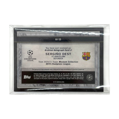 TOPPS サッカーカード MUSEUM COLLECTION ARCHIVAL AUTOGRAPH SERGINO DEST BARCELONA 120/150 #AA-SD 中古 IT1