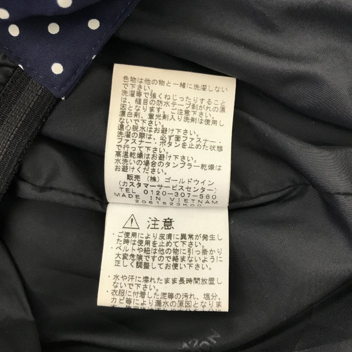 THE NORTH FACE ノースフェイス マウンテンパーカー ナイロン ネイビー 150㎝ NPJ61251 ジップパーカー 水玉 ドット 総柄 中古 M1