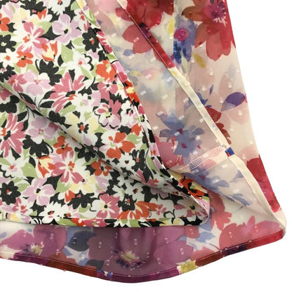 TOCCA トッカ FONDU ワンピース レディース シフォン 花柄 ウォッシャブル フォンデュ ドレス 2024 レッド系マルチカラー OPTOCM0730 中古 T1