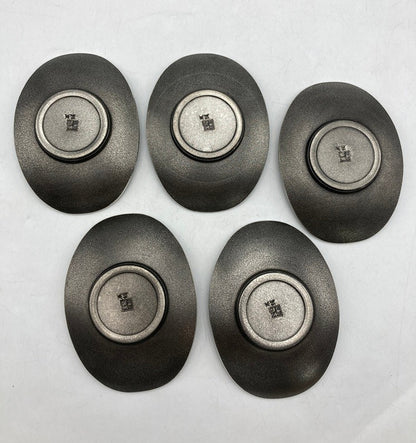 錫半 本錫 茶托 五枚 茶道具 中古 D4