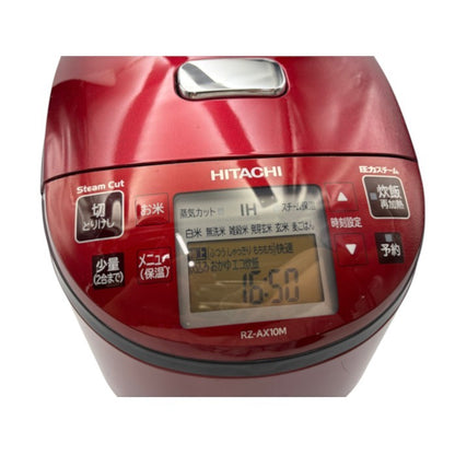 HITACHI 日立 IHジャー 炊飯器 RZ-AX10M 5.5合炊き ヒタチ キッチン家電 家電製品 メタリックレッド 中古 W４