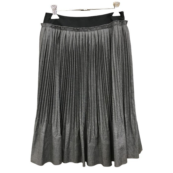 LOUIS VUITTON ルイヴィトン スカート レディース 秋冬 プリーツ ウール 膝丈 グレー XS 34サイズ 中古 MK1