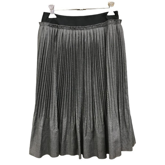 LOUIS VUITTON ルイヴィトン スカート レディース 秋冬 プリーツ ウール 膝丈 グレー XS 34サイズ 中古 MK1