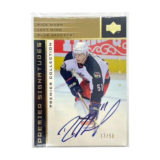 UPPER DECK NHLカード PREMIER COLLECTION RICK NASH BLUE JACKETS 17/50 #S-RN 中古 IT1