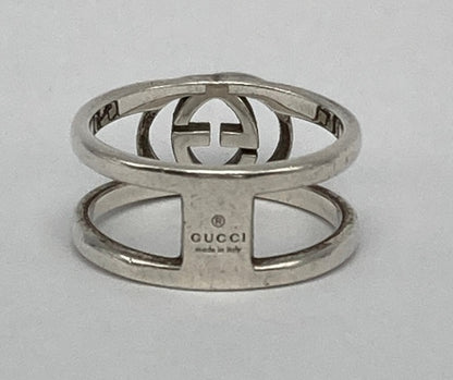 GUCCI グッチ インターロッキングG リング シルバー925 16号 中古 D4